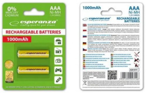 Esperanza 2xAAA 1000 mAh