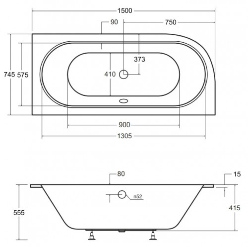 Besco Avita Slim+ 150x75 WAV-150-NPP