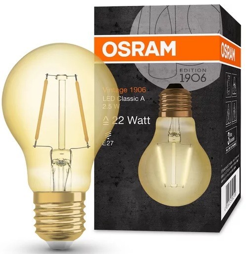 Osram LED Vintage A22 2.5W 2400K E27 3693199