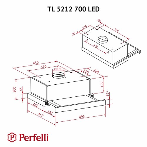 Perfelli TL 5212 BL 700 LED