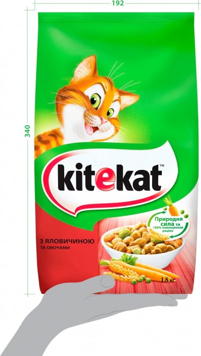 Kitekat Adult Beef/Vegetables 1.8 kg