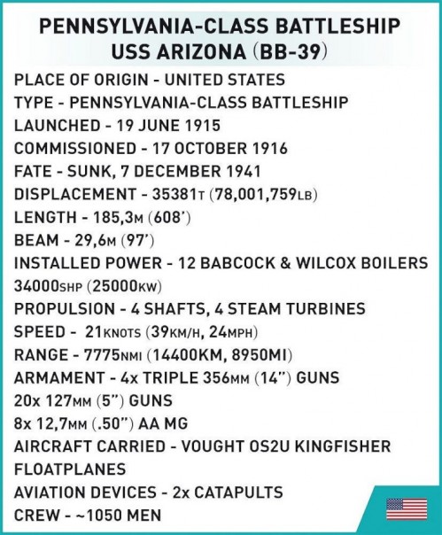 COBI USS Arizona (BB-39) 4843