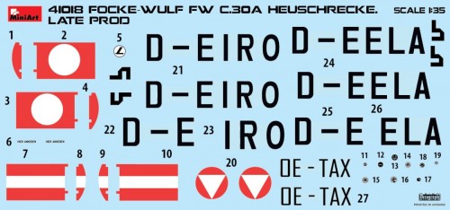 MiniArt Focke Wulf FW C.30a Heuschrecke. Late Prod (1:35)