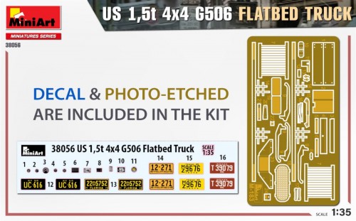 MiniArt U.S. 1.5t 4×4 G506 Flatbed Truck (1:35)