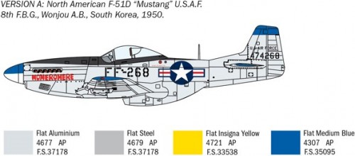 ITALERI North American F-51D Mustang Korean War (1:72)