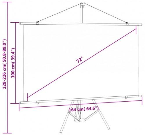 VidaXL Tripod 164x100