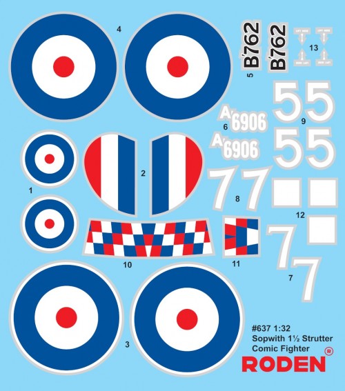 Roden Sopwith 1 1/2 Strutter Comic Fighter (1:32)