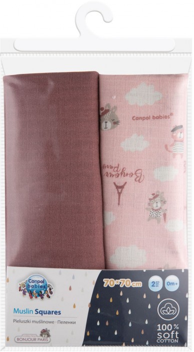 Canpol Babies Muslin Underpads 70x70 / 2 pcs