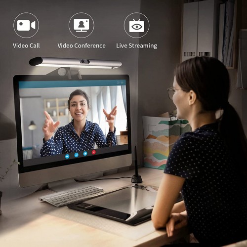 4smarts 2in1 LightBar Pro Monitor LED lamp with FullHD Webca