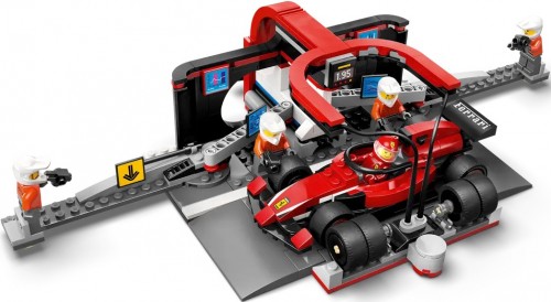 Lego F1 Pit Stop and Pit Crew with Ferrari Car 60443