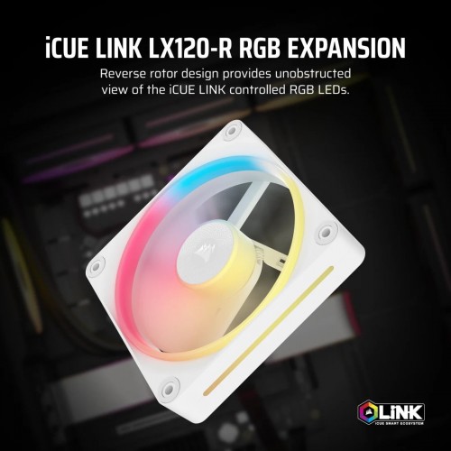 Corsair iCUE LINK LX120-R RGB PWM Reverse White