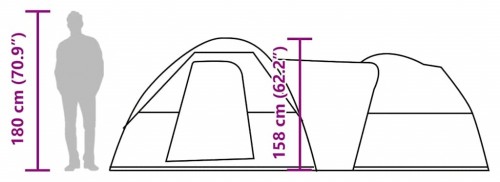 VidaXL Tent 5-P WP