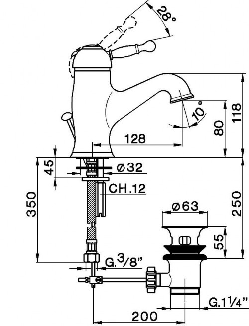 Чертеж с размерами