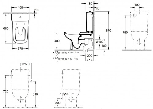 Чертеж с размерами