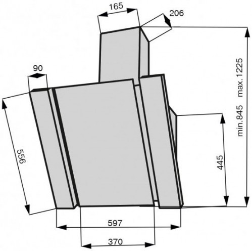 VENTOLUX Vitto 60 BK 1000 TRC MM