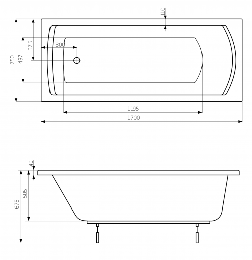 Roca Linea XL 170x75