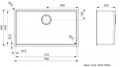 Reginox New York 72x40 OKG