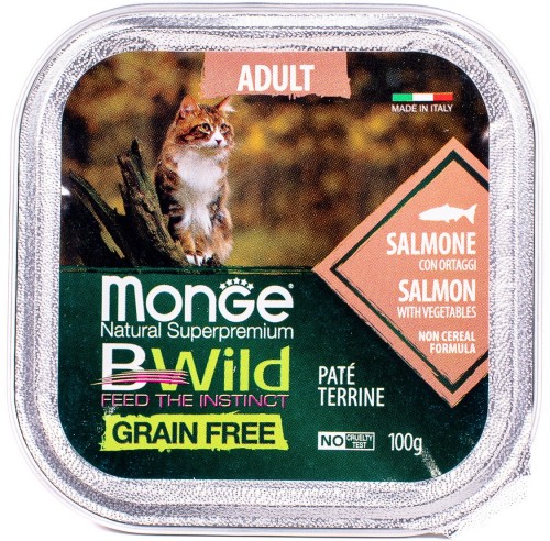 Monge Bwild Grain Free Pate Salmon 0.1 kg