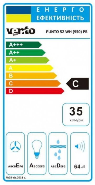 VENTOLUX Punto 52 WH 950 PB