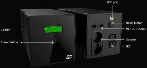 Green Cell PowerProof 1000VA 600W (UPS03)