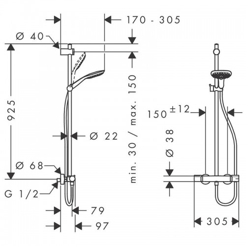 Hansgrohe Raindance Select E 150 27293000