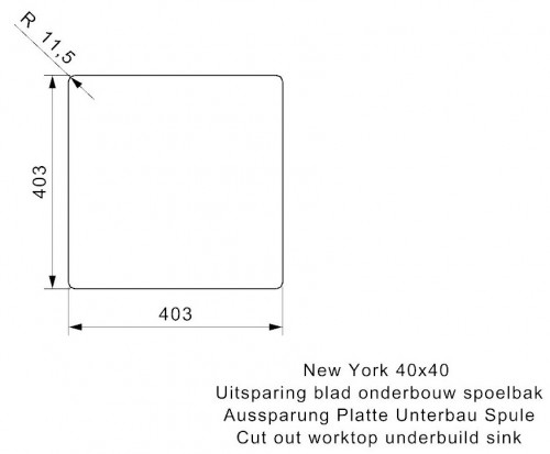 Reginox New York 40X40 R28124