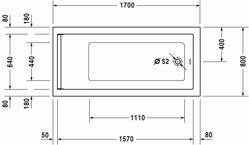 Duravit Starck 170x80 rectangular