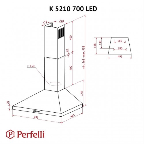 Perfelli K 5210 BL 700 LED