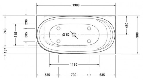 Duravit Cape Cod 190x90 700363000000000