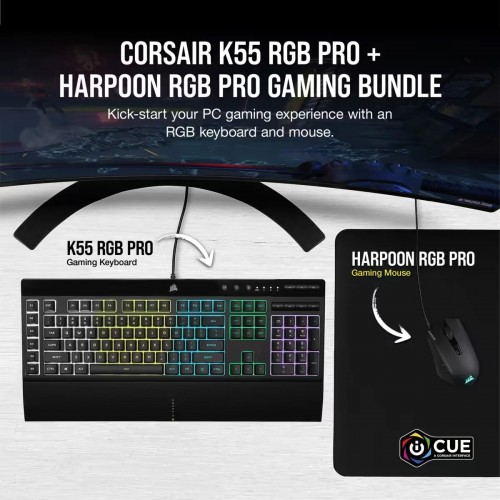 Corsair K55 RGB PRO + Harpoon RGB PRO