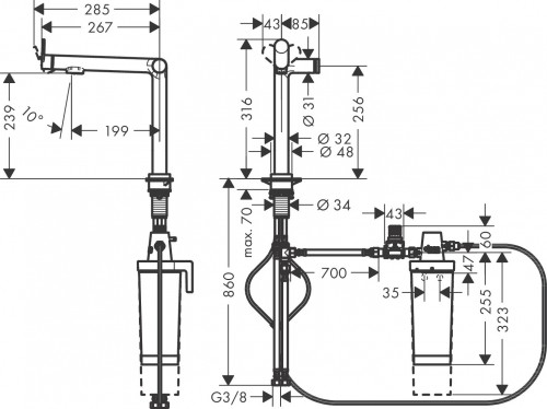 Hansgrohe Aqittura M91 FilterSystem 240 76802000