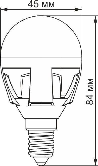 Videx G45 7W 4100K E14