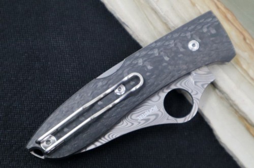 Spyderco Spyopera Carbon Damascus
