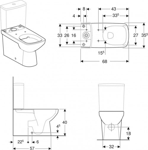 Geberit Selnova Square 500.489.01.7