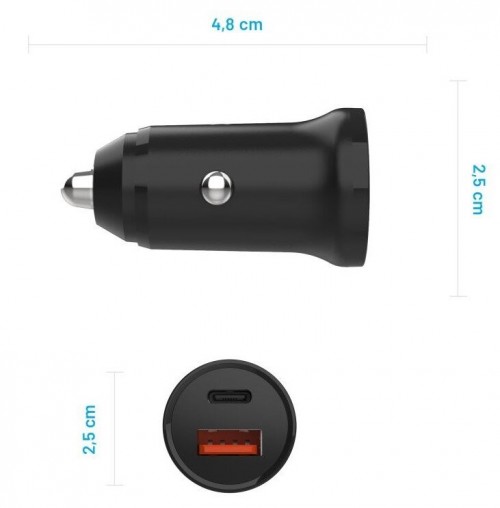 FIXED Fast Car Charger 20W USB-C PD/USB-A