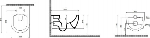 Quarter Bath Deep 70DE03054.00.4.3.02