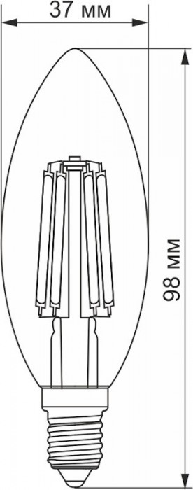 Videx Filament C37F 6W 4100K E14