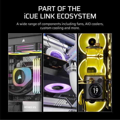 Corsair iCUE LINK RX120 MAX RGB PWM Triple Pack Black