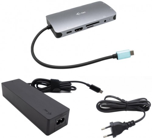 i-Tec USB-C Metal Nano Dock HDMI/VGA with LAN + Charger 100W