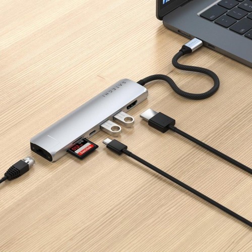 Satechi 7-in-1 USB-C Slim Multiport Adapter with Ethernet