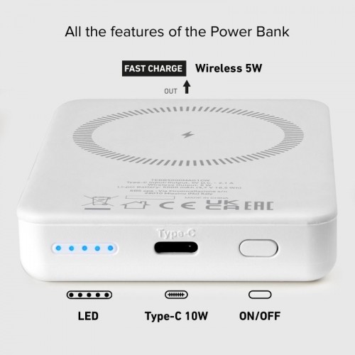 SBS Wireless Magnetic Power Bank 5000