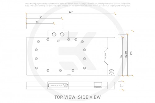 EKWB EK-Quantum Vector2 Trio RTX 4090 D-RGB - Nickel + Plexi