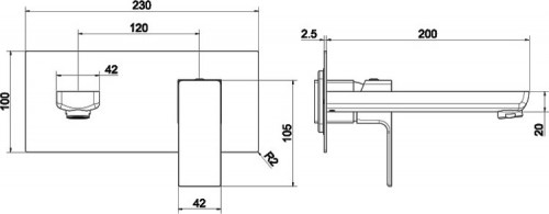 Lavita Aquila Basin Faucet for Concealed Installation