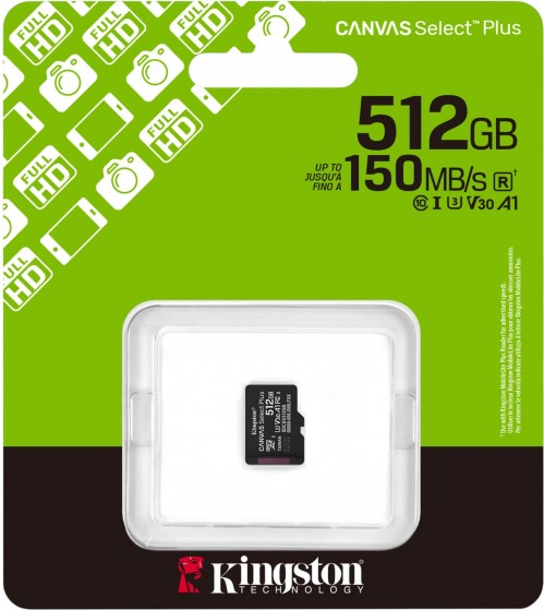 Kingston microSD Canvas Select Plus Gen3 512Gb w/o Adapter