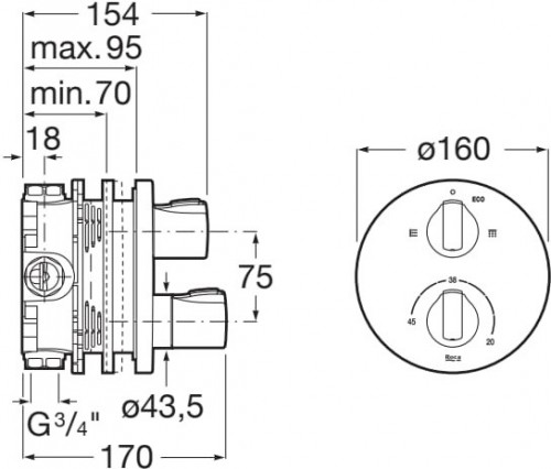 Roca T-1000 A5A0D09C00