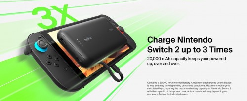 Belkin Gaming Power Bank 20K 30W with USB-C Cable