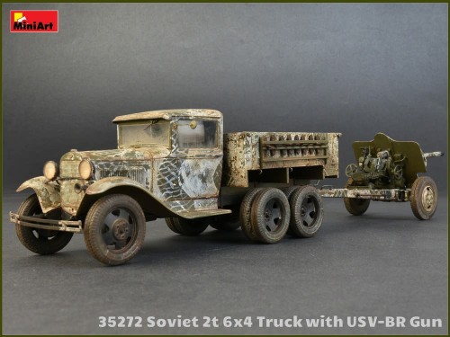 MiniArt Soviet 2T 6x4 Truck and 76-mm USV-BR Gun (1:35)