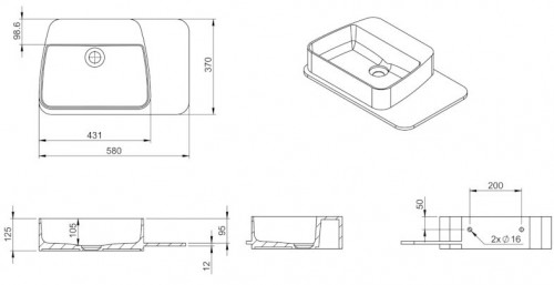 Volle Solid Surface 13-40-415