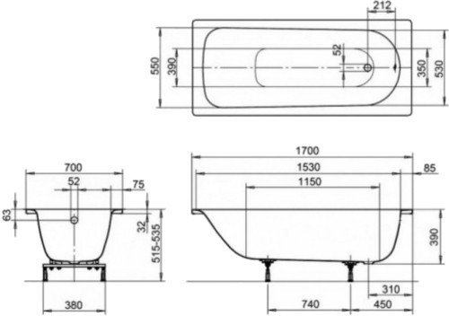 Kaldewei Eurowa 170x70