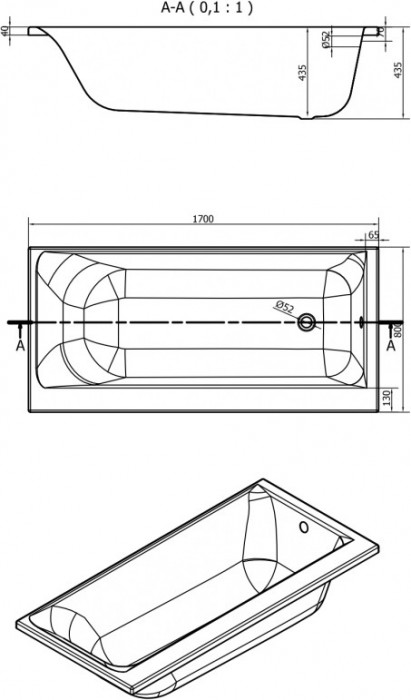 Cersanit Smart 170x80